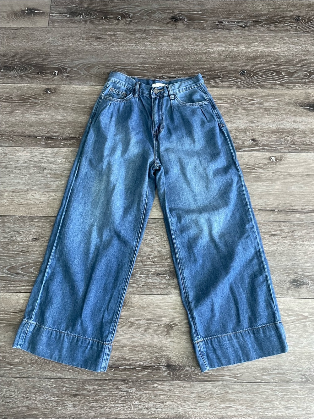 HABITUAL Wide Leg High Rise Cropped Trouser Jeans Size 0/25